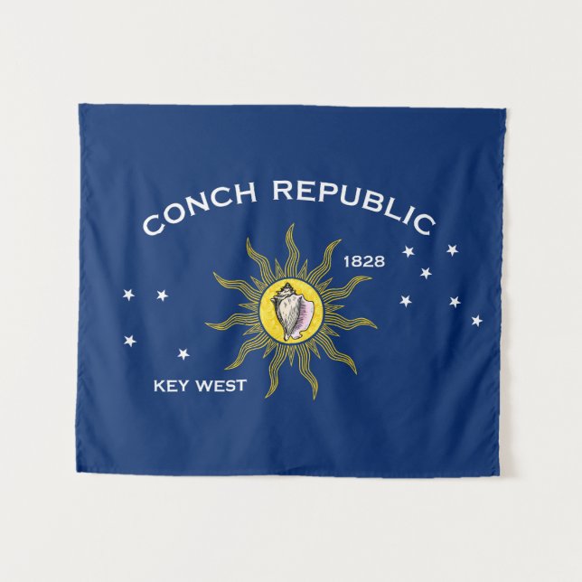 Tapete De Parede Bandeira da República Conch, Bandeira da Chave Oci (Frente (Horizontal))