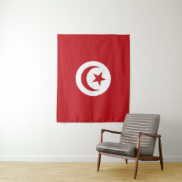 Tapete De Parede Bandeira da Tunísia