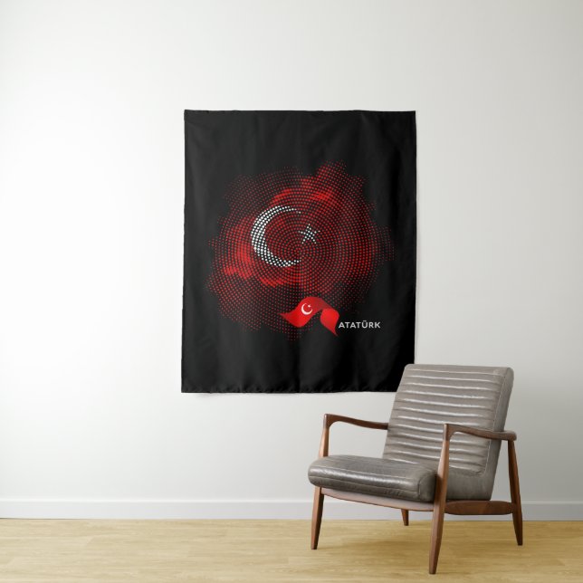 Tapete De Parede Bandeira da Turquia (In Situ)