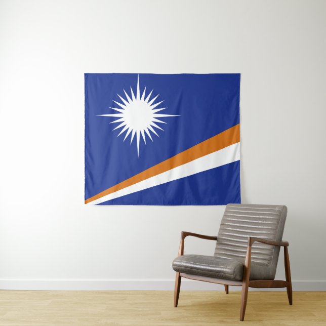 Tapete De Parede bandeira das Ilhas Marshall (In Situ (Horizontal))