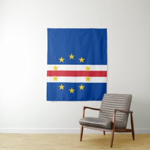 Tapete De Parede Bandeira de Cabo Verde