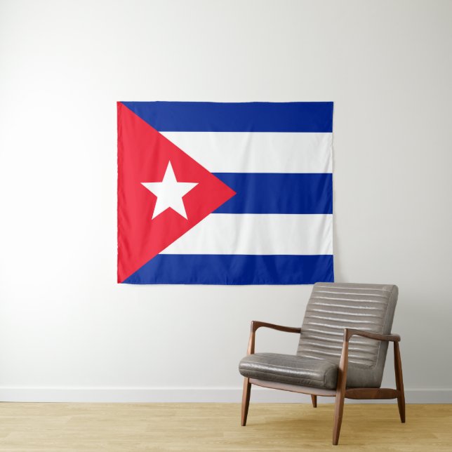 Tapete De Parede Bandeira de Cuba (In Situ (Horizontal))