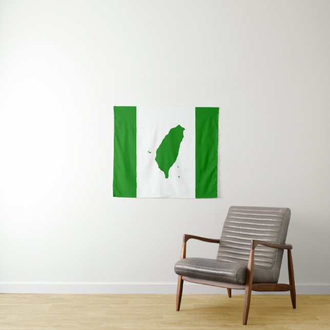 Tapete De Parede Bandeira de Formosa independente - 臺灣獨立運動 - 台灣獨立運動 (In Situ (Horizontal))