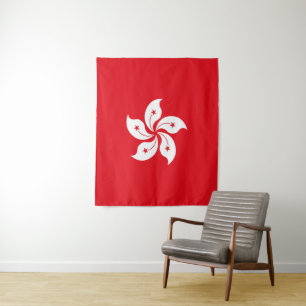 Tapete De Parede Bandeira de Hong Kong