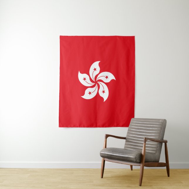 Tapete De Parede Bandeira de Hong Kong (In Situ)
