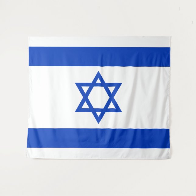 Tapete De Parede Bandeira de Israel (Frente (Horizontal))