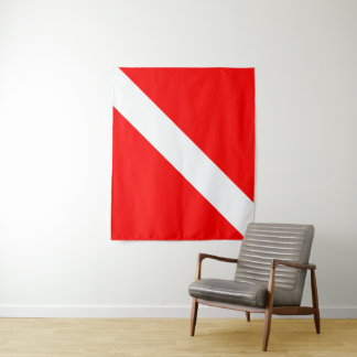 Tapete De Parede Bandeira de Mergulho Mergulhador Mergulhador Abaix