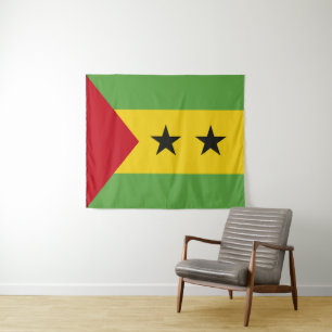 Tapete De Parede bandeira de São Tomé e Príncipe