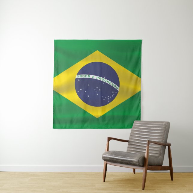 Tapete De Parede Bandeira do Brasil (In Situ)
