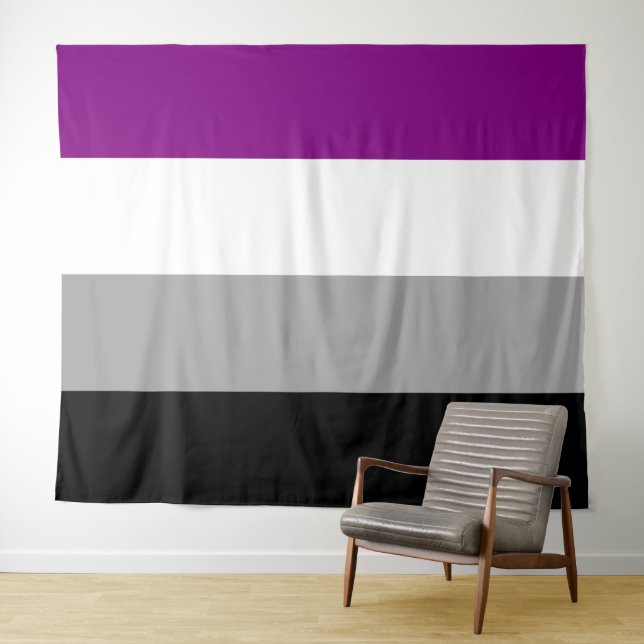 Tapete De Parede Bandeira do Orgulho Assexual Horizontal (In Situ (Horizontal))