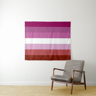 Tapete De Parede bandeira do orgulho lésbico feminino da SlipperyJo