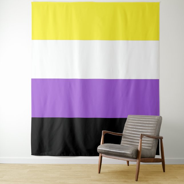 Tapete De Parede Bandeira do Orgulho Não Binário Vertical (In Situ)