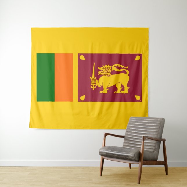 Tapete De Parede Bandeira do Sri Lanka (In Situ (Horizontal))