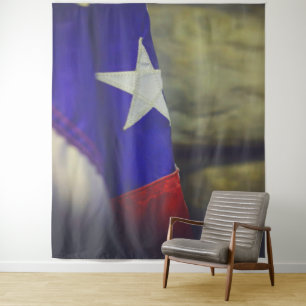 Tapete De Parede Bandeira do Texas Rústico Lone Star Estado EUA