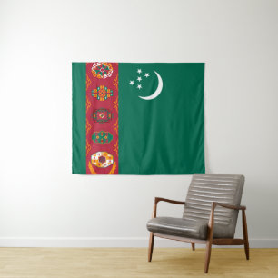 Tapete De Parede Bandeira do Turquemenistão