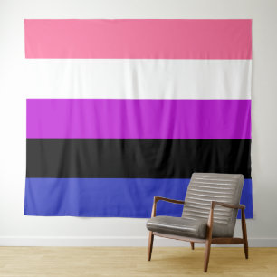 Tapete De Parede Bandeira Genderfluid Extra Grande LGBT