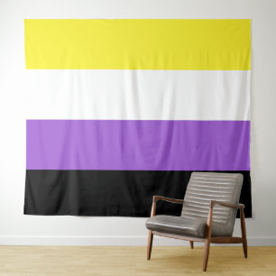 Tapete De Parede Bandeira Não Binária Extra Grande LGBT