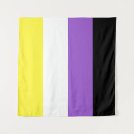 Tapete De Parede Bandeira Não Binária Quadrada LGBT