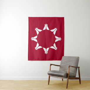 Tapete De Parede Bandeira Oglala Lakota Sioux