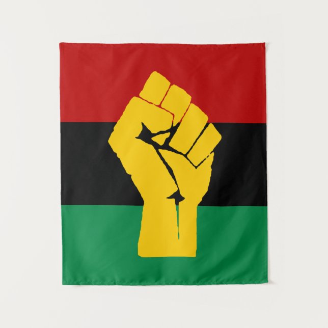 Tapete De Parede Bandeira Pan-Africana de Energia Negra (Frente)
