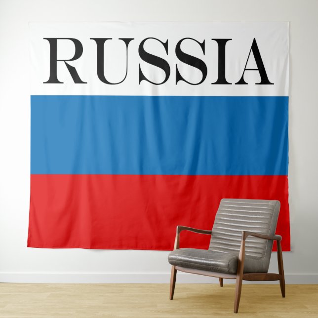Tapete De Parede Bandeira Pan-Eslava Russa Patriótica (In Situ (Horizontal))