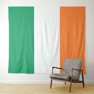 Tapete De Parede Bandeira tricolor irlandesa patriótica Dia de São