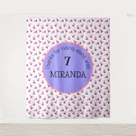 Tapete De Parede Banner de Aniversário Cowgirl