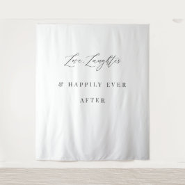 Tapete De Parede Banner de Casamento Amor Risos & Feliz para Sempre