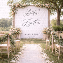 Banner de Fundo de Casamento Melhor Juntos Minimal