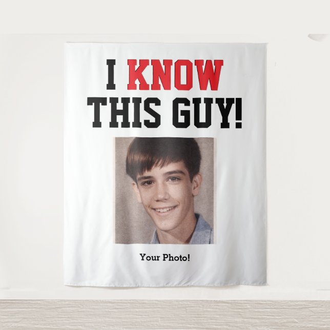 Tapete De Parede Banner de Graduação Eu Conheço Esse Cara (Frente)