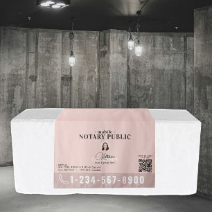 Tapete De Parede Banner de Mesa Código QR de Foto do Agente de Assi