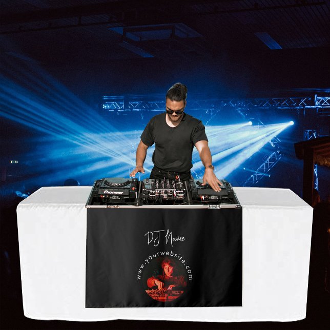 Tapete De Parede Banner Personalizado de Mesa de Fotografias DJ par (Custom Music DJ Custom Photo Table Runner Banner Tapestry)
