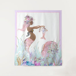 Tapete De Parede Banners de Fundo de Chá de Bebê de Sereia Étnica