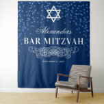 Tapete De Parede Bar Mitzvah Fotografia<br><div class="desc">Captura de fundo de foto do bar personalizado mitzvah com fundo azul na moda,  brilho,  estrela do símbolo David,  nome dos filhos e data.</div>