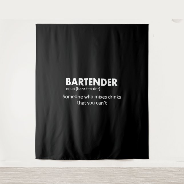 Tapete De Parede Barman Funny Bartender Definição Beer Vodka Wh (Frente)