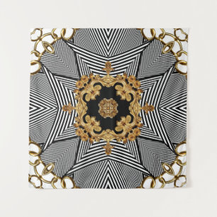 Tapete De Parede Barroco ouro: Ornamento de Cadeias Elegantes