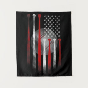 Tapete De Parede Baseball American Flag Vintage