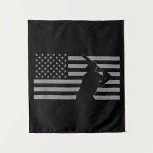 Tapete De Parede Baseball Americano Flag Baseball