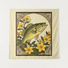 Tapete De Parede Bass Rockfish E Jasmine Amarelo