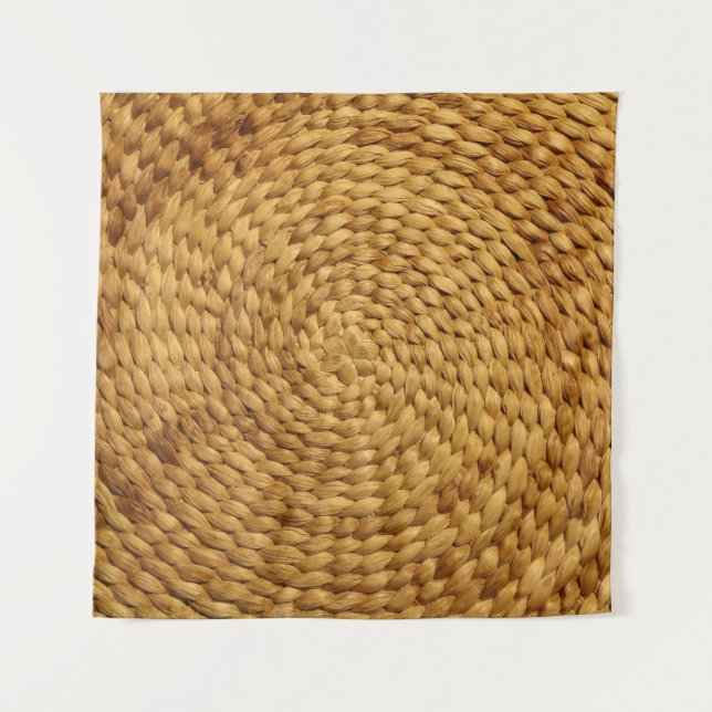 Tapete De Parede Bast Tecido: Autenticidade Castanho Texturada (Frente)