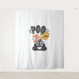 Tapete De Parede Bathroom engraçado Halloween Spooky Poo Design