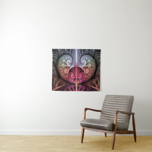 Tapete De Parede Batimento cardíaco, arte fractal de fantasia surre