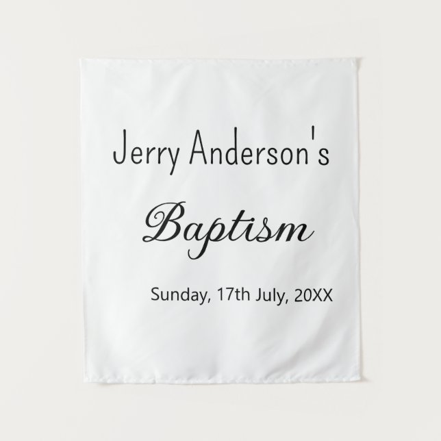 Tapete De Parede batismo católico crianças moderno simples QR minim (Frente)