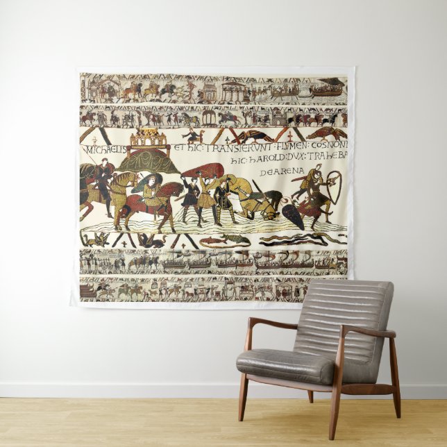 Tapete De Parede BAYEUX TAPESTRY William no Mont Santo-Michel (In Situ (Horizontal))