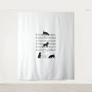 Tapete De Parede Beagle dog Music Note Clef Musical Cute Beagle do