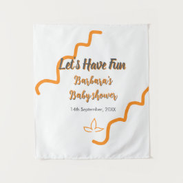 Tapete De Parede Bebê espanhol retro cinza laranja boho moderno