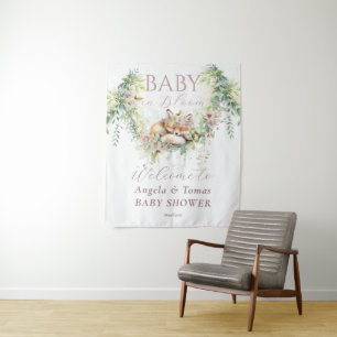 Tapete De Parede Bebê no Bloomland Woodland Floral Baby Chá