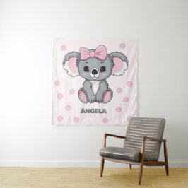 Tapete De Parede Bebê Rosa Koala Bear