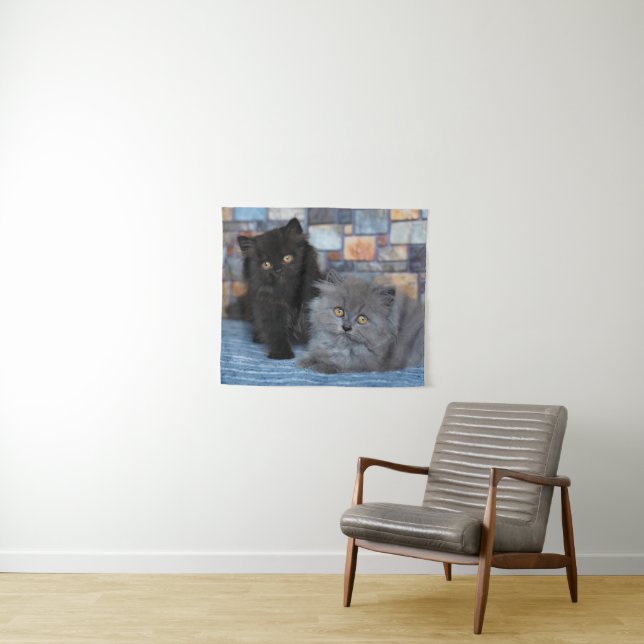 Tapete De Parede Bebês Mais Pobres | Gatinhos Persa em Aberto (In Situ (Horizontal))