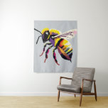 Tapete De Parede Bee pop art<br><div class="desc">Abelhas desenhadas usando estilo artístico WPAP,  pop art</div>